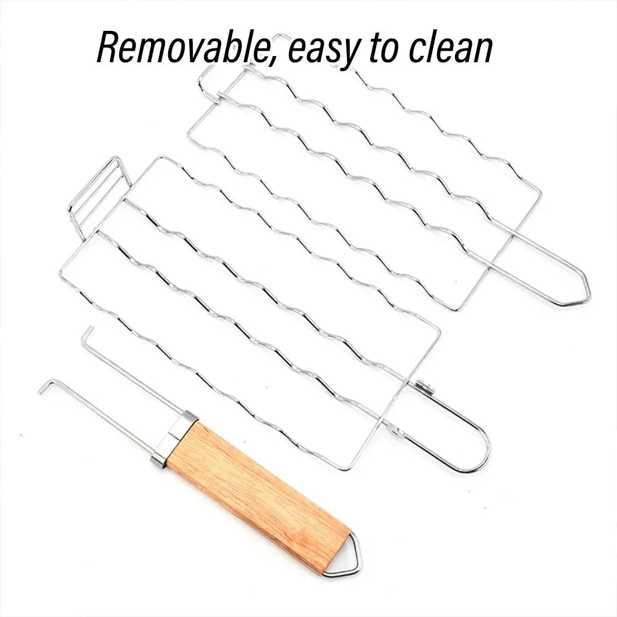 Portable Sausage Grill Net BBQ Tool Hot Dog Grill Holder Cooking