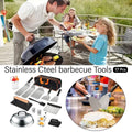 17 Piece BBQ Grill Tools Set Outdoor Barbecue Spatula Shovel