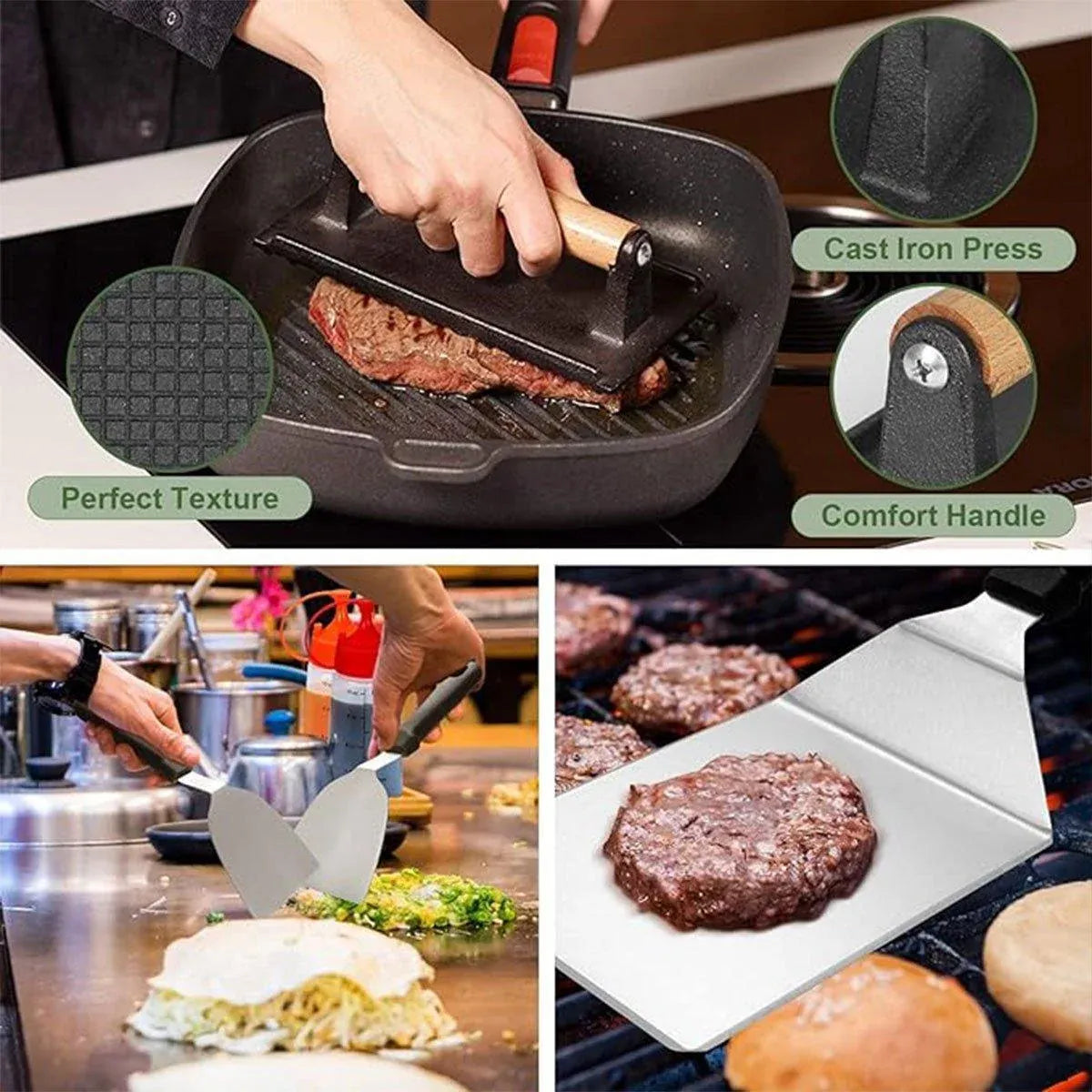 17 Piece BBQ Grill Tools Set Outdoor Barbecue Spatula Shovel