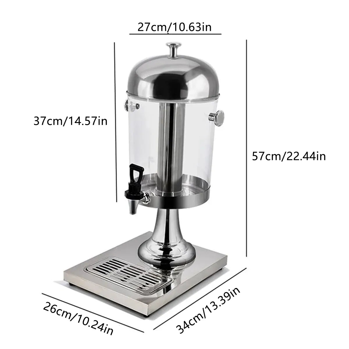 8L Stainless Steel Juice Dispenser Cold Beverage Coffee Milk Tea