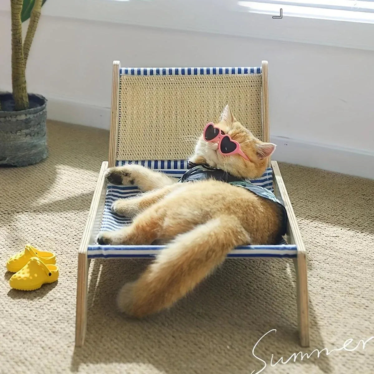 Cat Bed Summer Lounger Pet Sleeping Nest Breathable Comfortable Bed