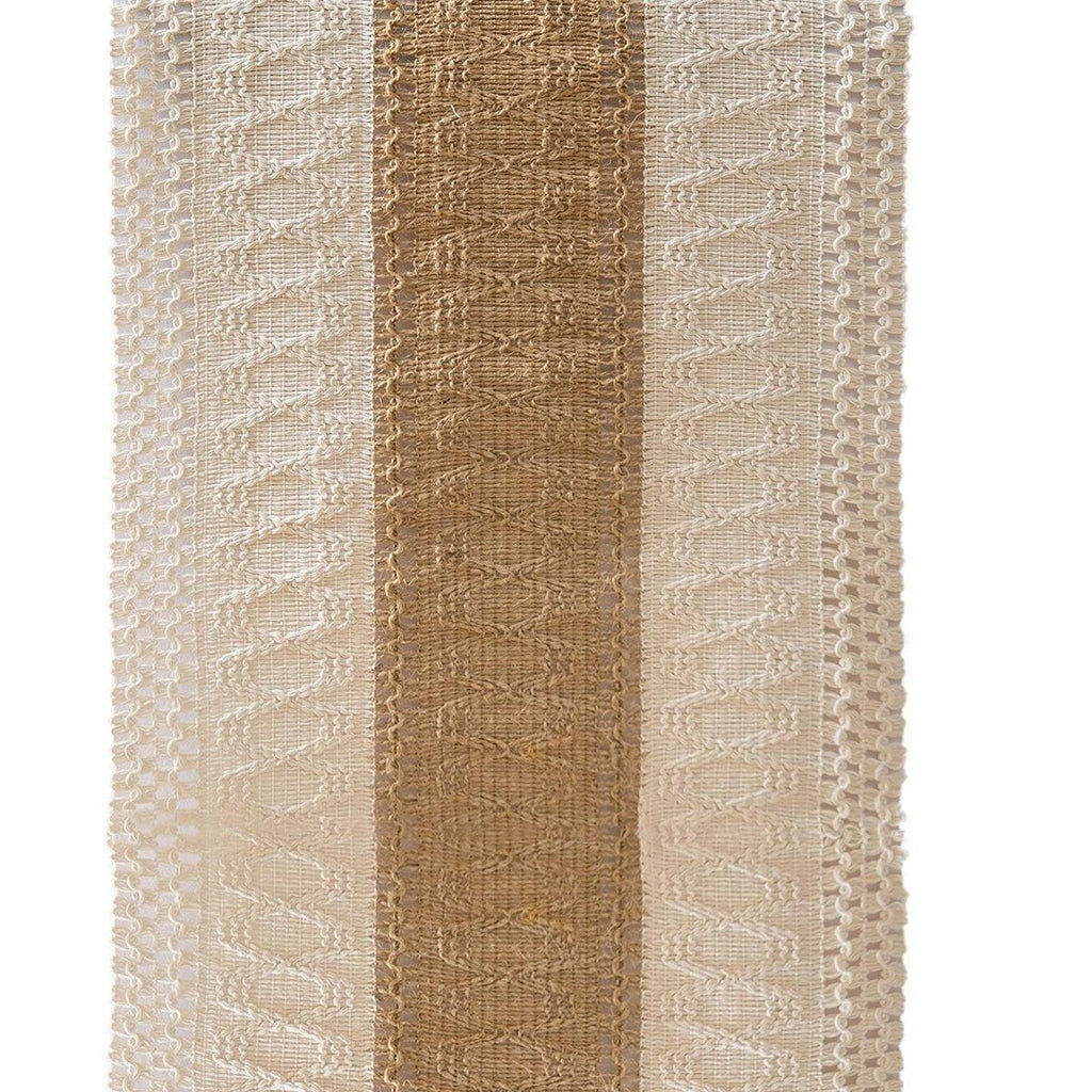 Cotton Linen Table Runner with Knot Tassels, 183 x 30 cm