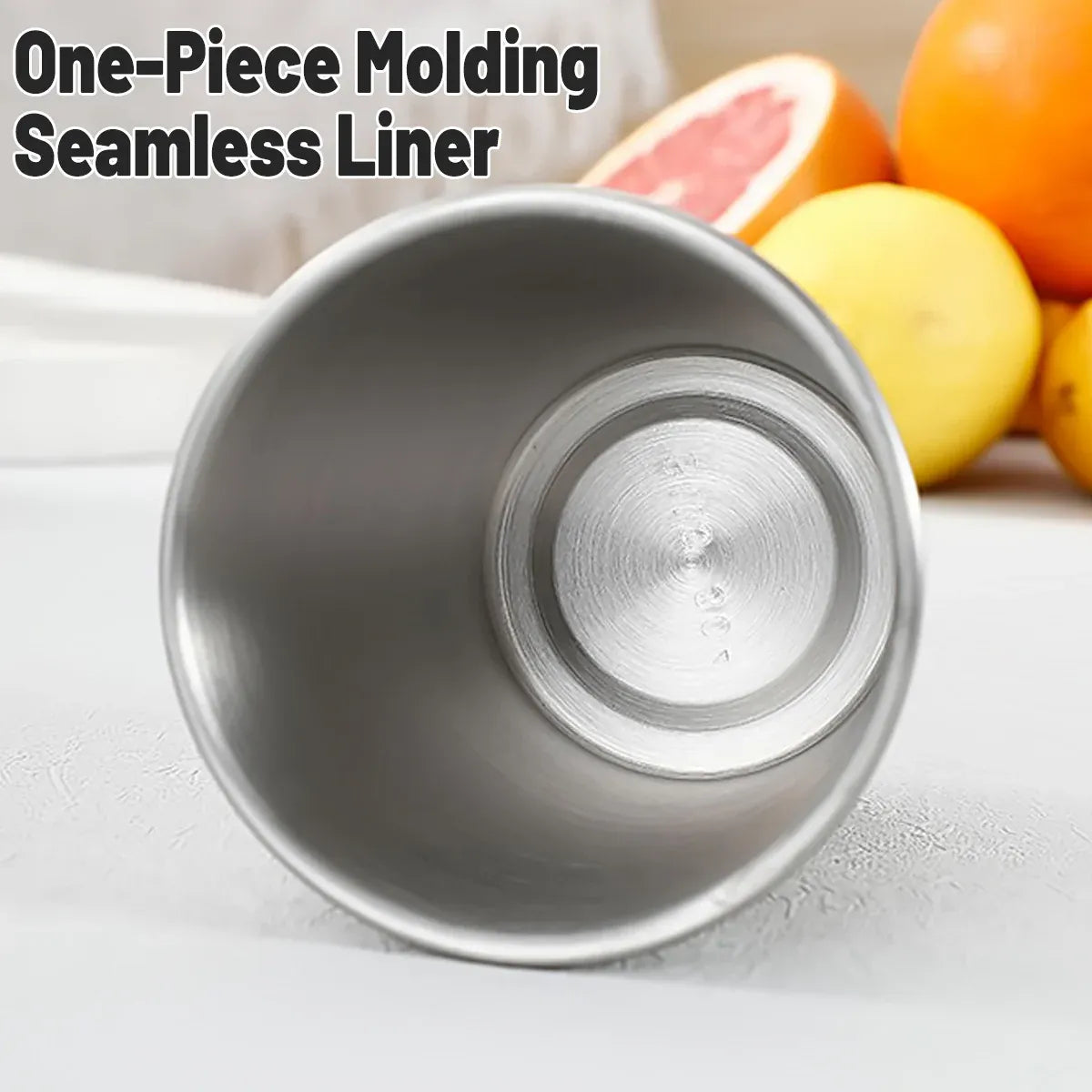 Stainless Steel Cups, Set of 8 (4 x 350 ml and 4 x 500 ml)