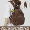 Schoolbag Corduroy Shoulder Bag Simple Mini Backpack for Daily