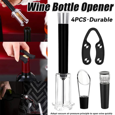4PCS Wine Bottle Opener Set for Home Bar Kitchen Wine Lovers Birthday
