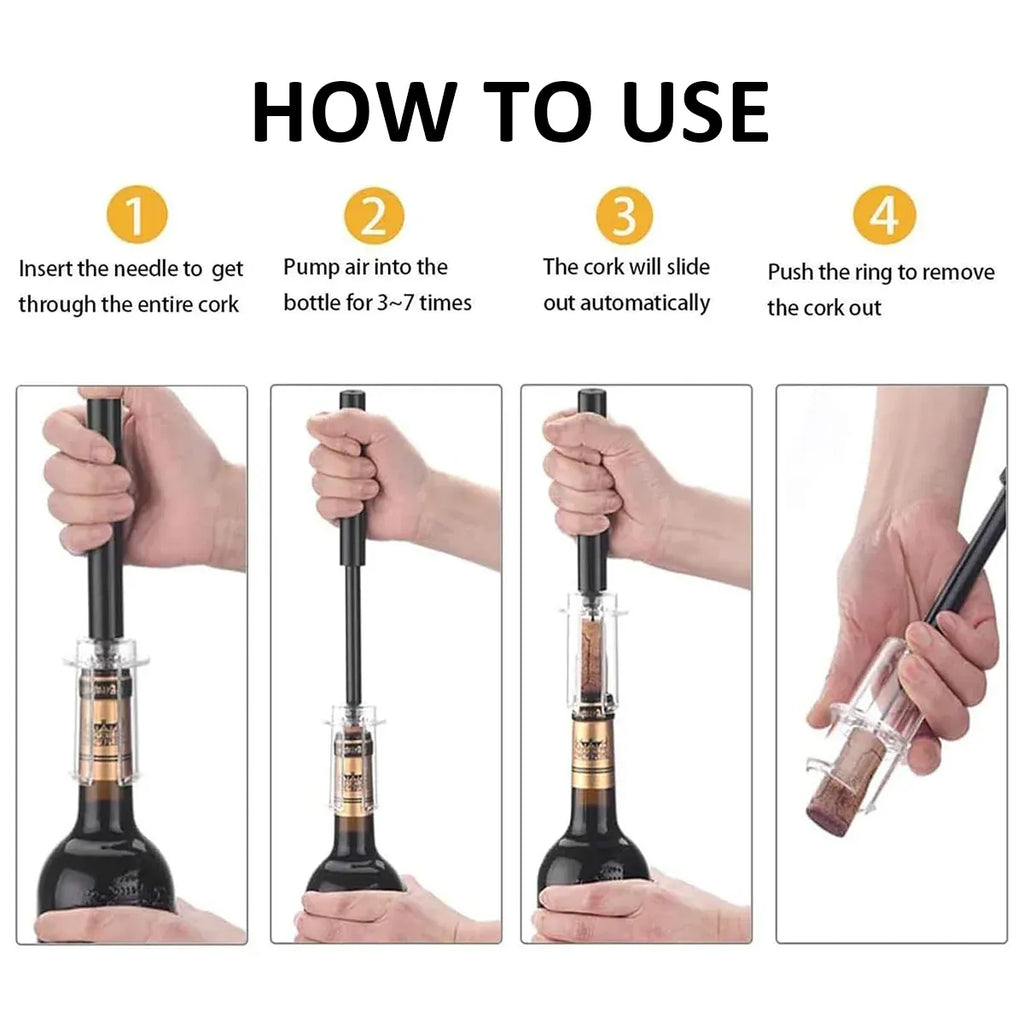 4PCS Wine Bottle Opener Set for Home Bar Kitchen Wine Lovers Birthday