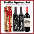 Wine Accessory Set in Bottle-Shaped Case, 5 Pieces