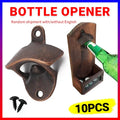 Rustic Wall Mounted Bottle Openers, Set of 10