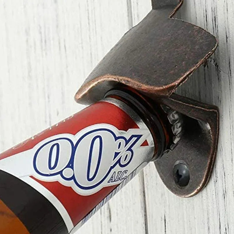 Rustic Wall Mounted Bottle Openers, Set of 10