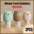 3pcs Silicone Travel Dispenser Bottles Portable Travel Size Storage