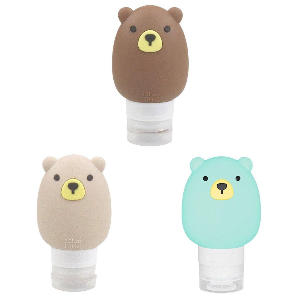 3pcs Silicone Travel Dispenser Bottles Portable Travel Size Storage