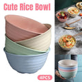 Wheat Straw Bowls, 17 cm, Set of 4