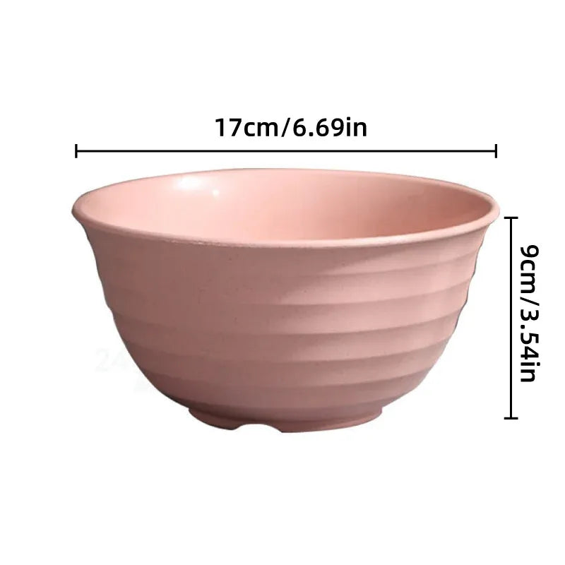 Wheat Straw Bowls, 17 cm, Set of 4