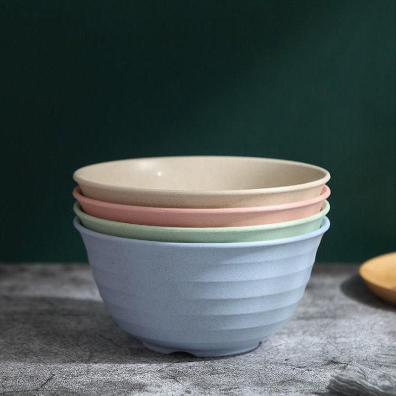 Wheat Straw Bowls, 17 cm, Set of 4