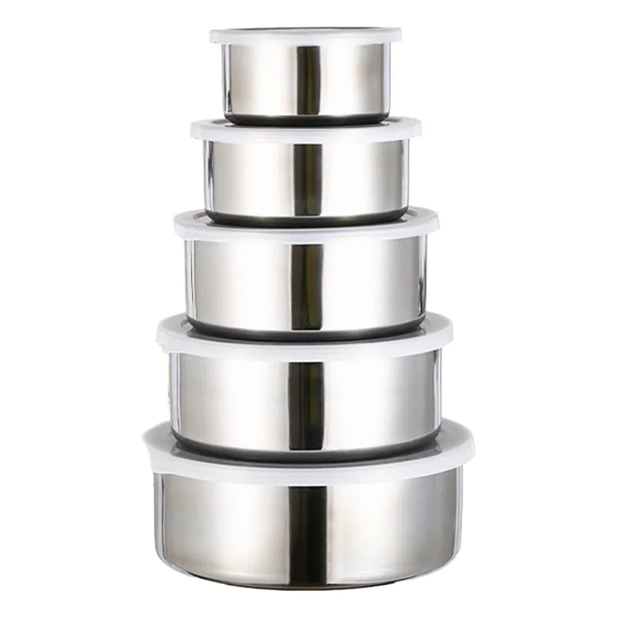 5PCS Food Storage Bowls Round Kitchen Containers with Lids for