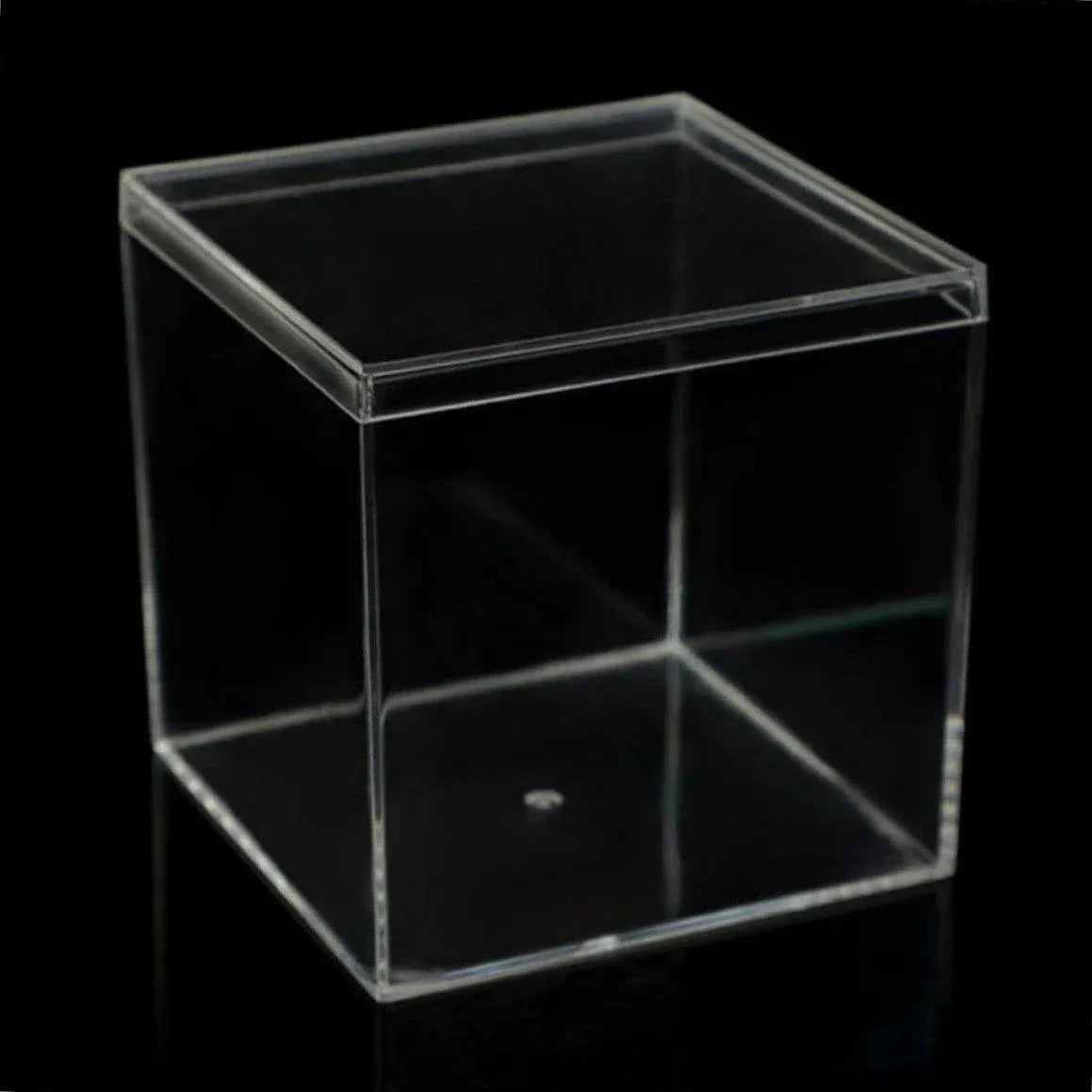 10PCS Clear Acrylic Plastic Boxes Square Storage Containers for