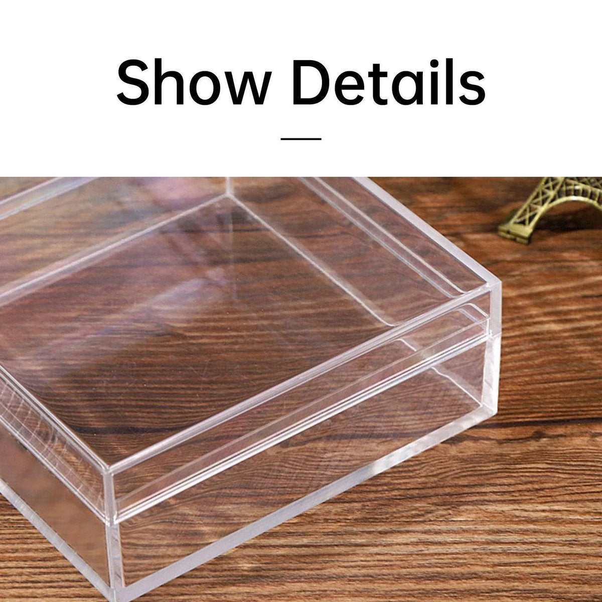 10PCS Clear Acrylic Plastic Boxes Square Storage Containers for