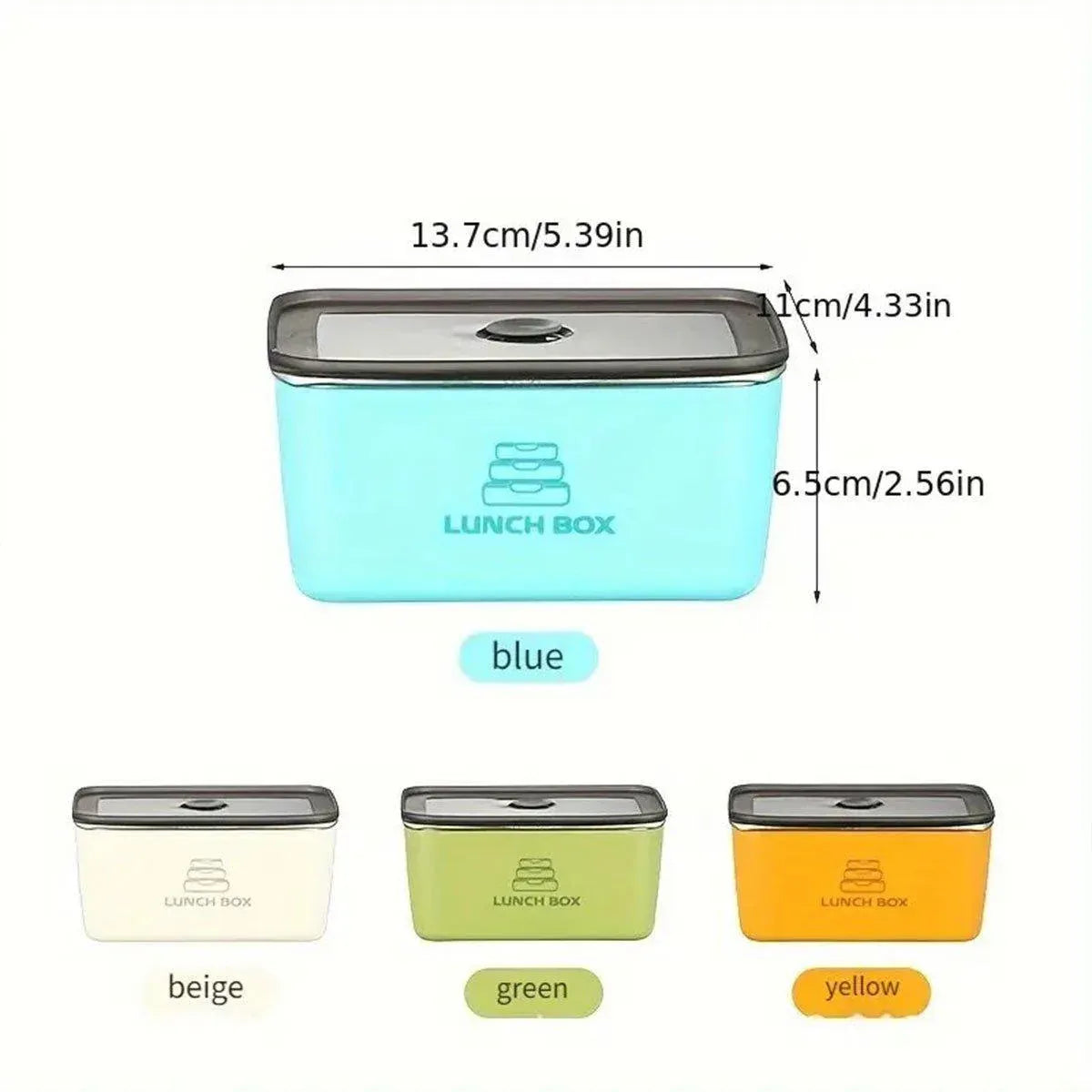 4pcs Sealed Crisper Food Storage Container Set Bento Box Refrigerator