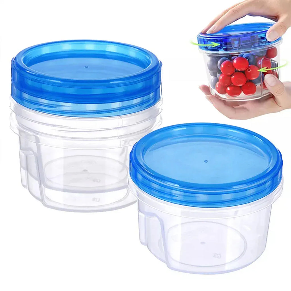 6PCS Reusable Food Storage Box Set Freezer Containers Lunch Prep