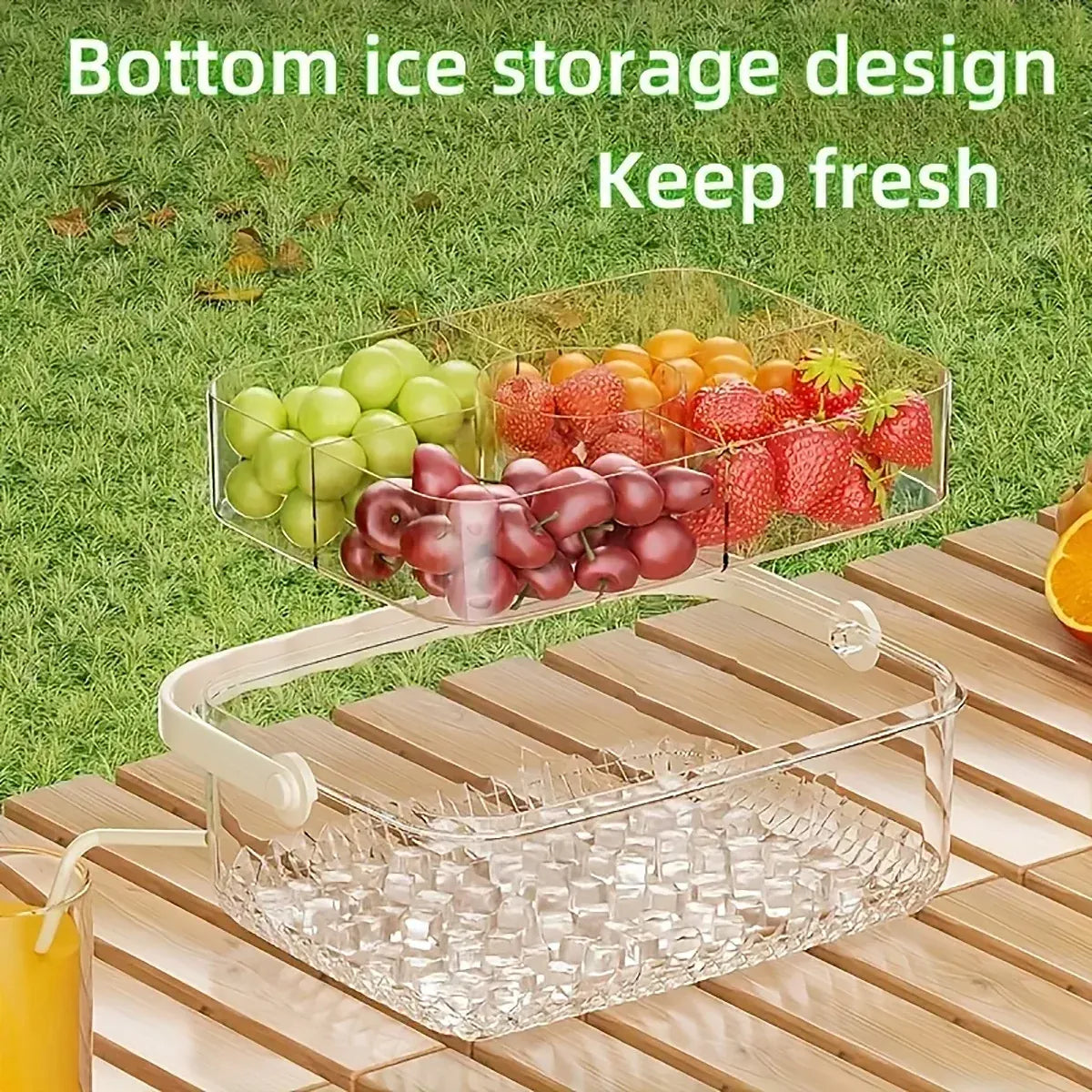 Portable Food Storage Box Large Capacity Lunch Container for