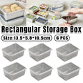 6PCS Stainless Steel Food Storage Box Refrigerator Crisper