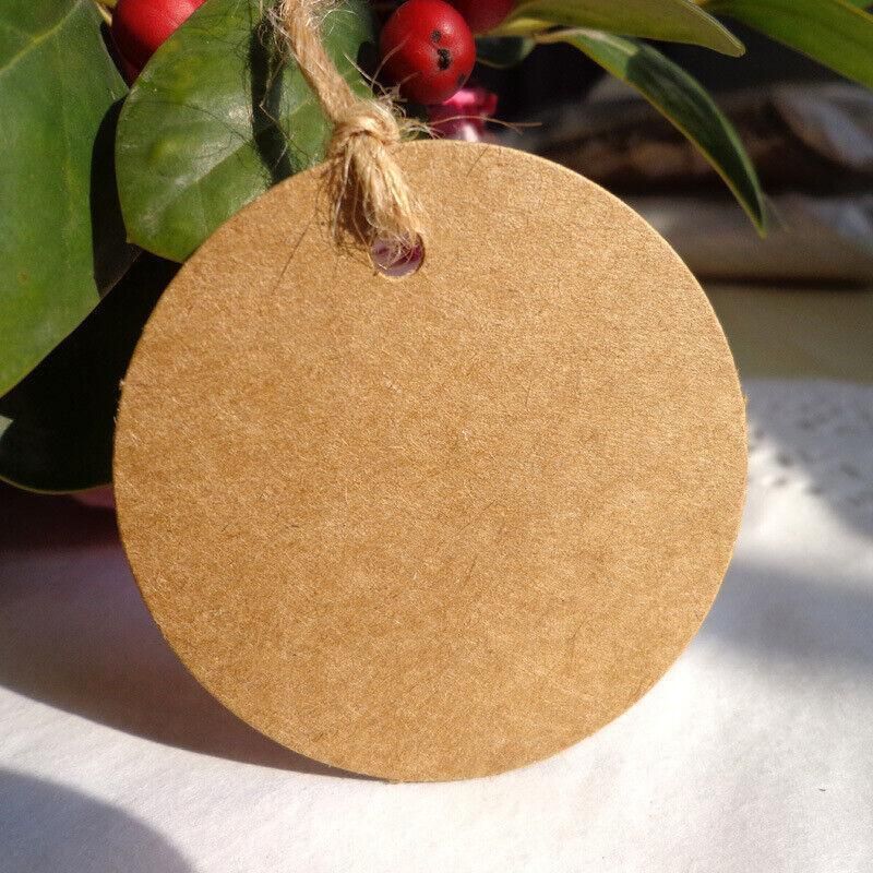 Round Kraft Paper Gift Tags, 5 cm, 200 Pack