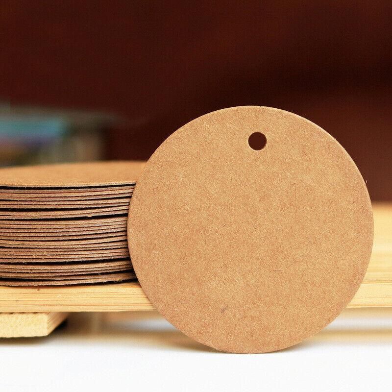 Round Kraft Paper Gift Tags, 5 cm, 200 Pack