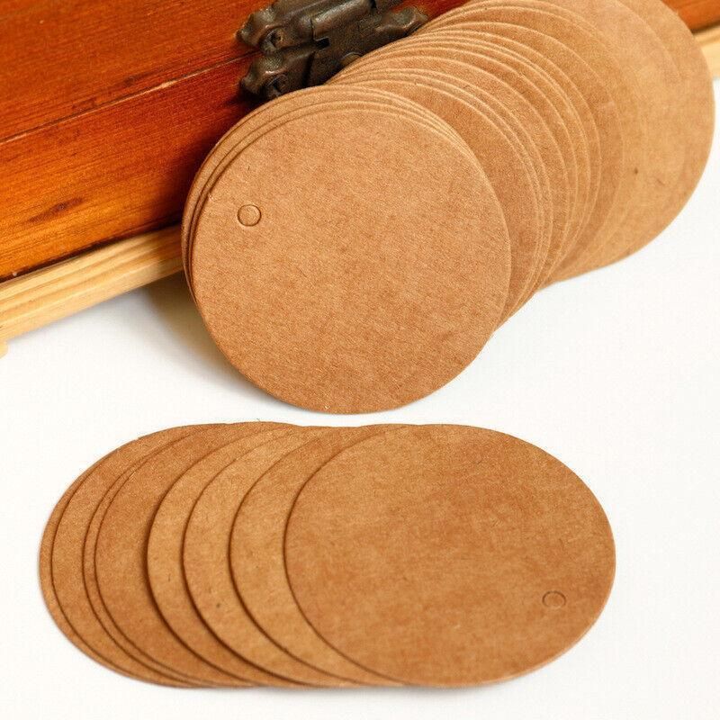 Round Kraft Paper Gift Tags, 5 cm, 200 Pack