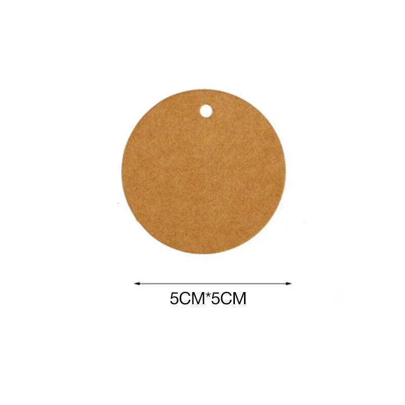Round Kraft Paper Gift Tags, 5 cm, 200 Pack