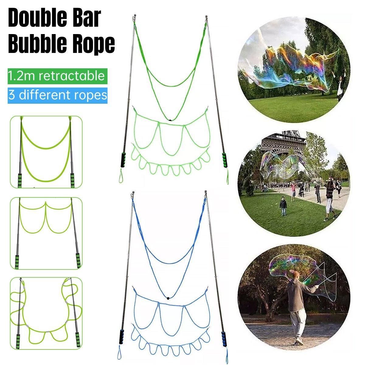 Double Pole Bubble Rope for Giant Bubble Show Outdoor Party Fun