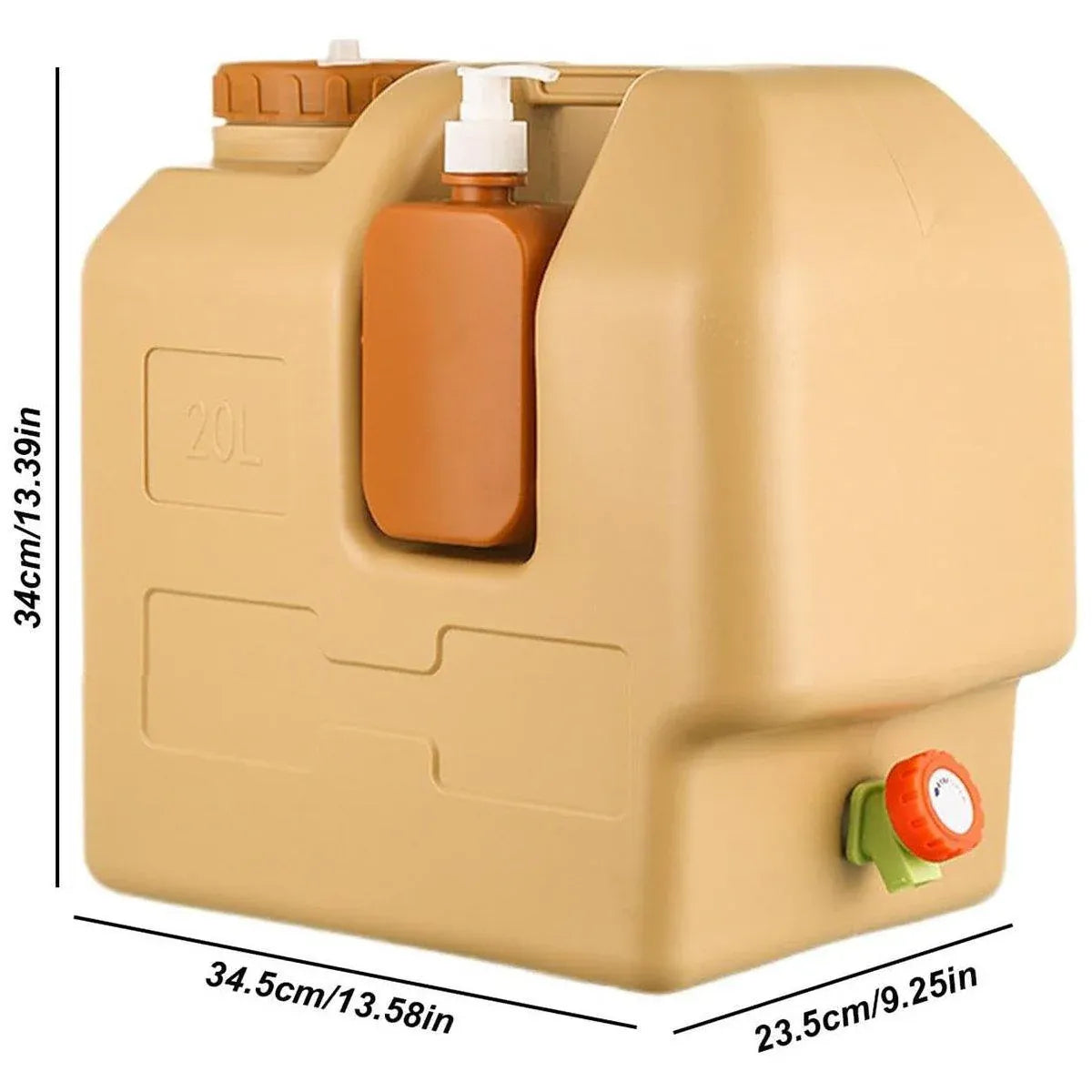 20L Outdoor Camping Portable Storage Bucket with Tap Drinking