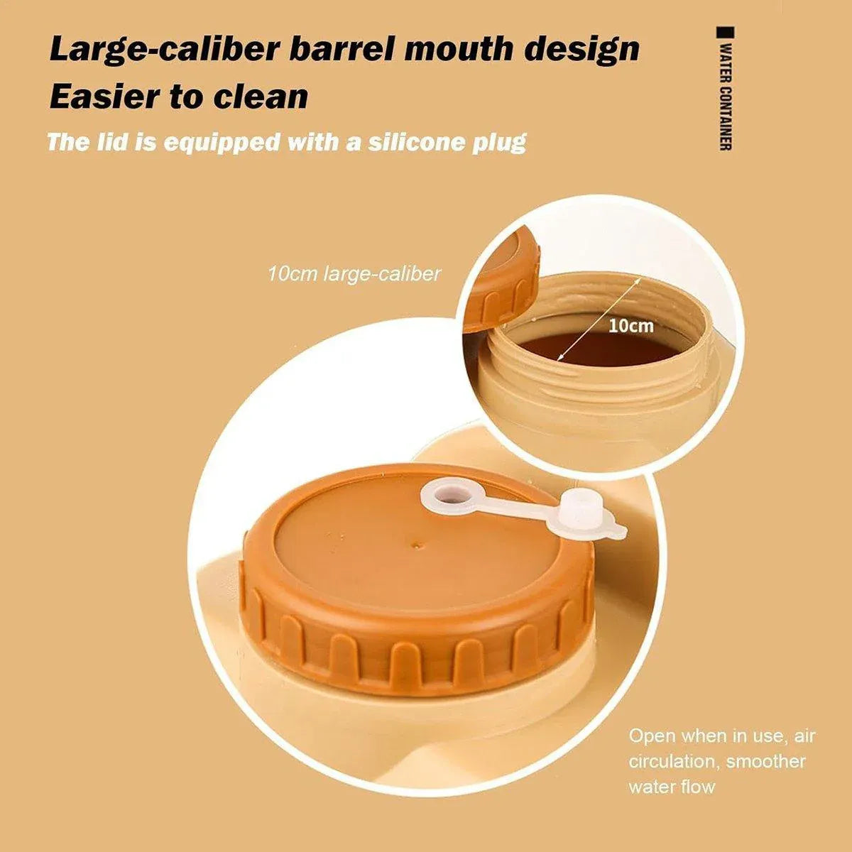 20L Outdoor Camping Portable Storage Bucket with Tap Drinking