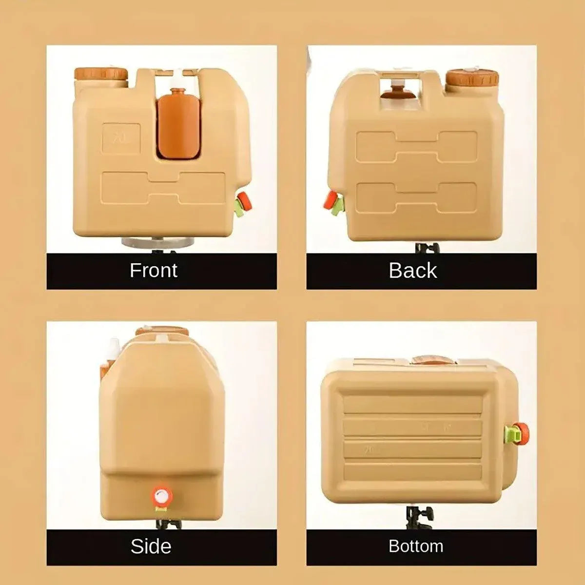 20L Outdoor Camping Portable Storage Bucket with Tap Drinking