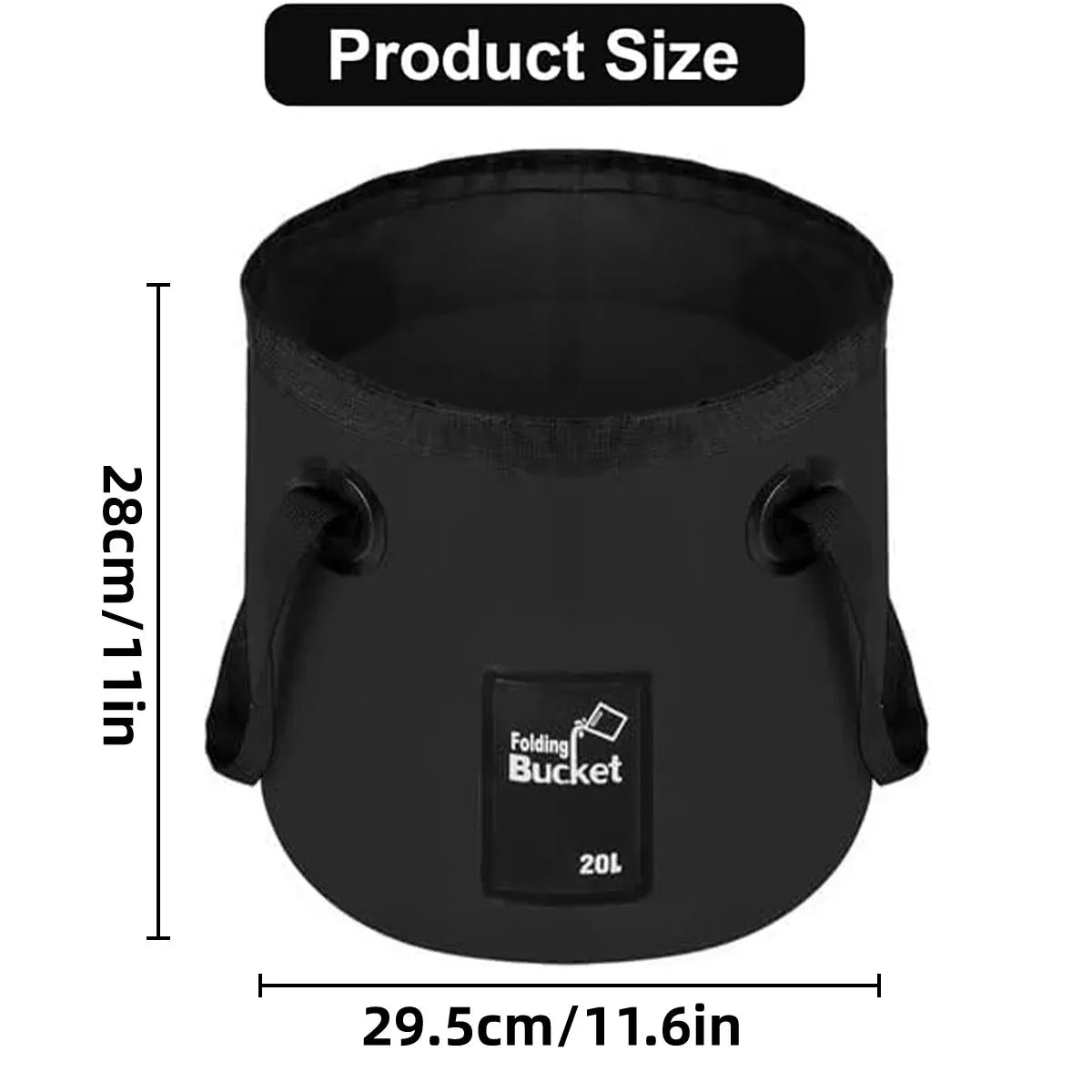 20L Portable Folding Bucket Water Container Camping Hiking
