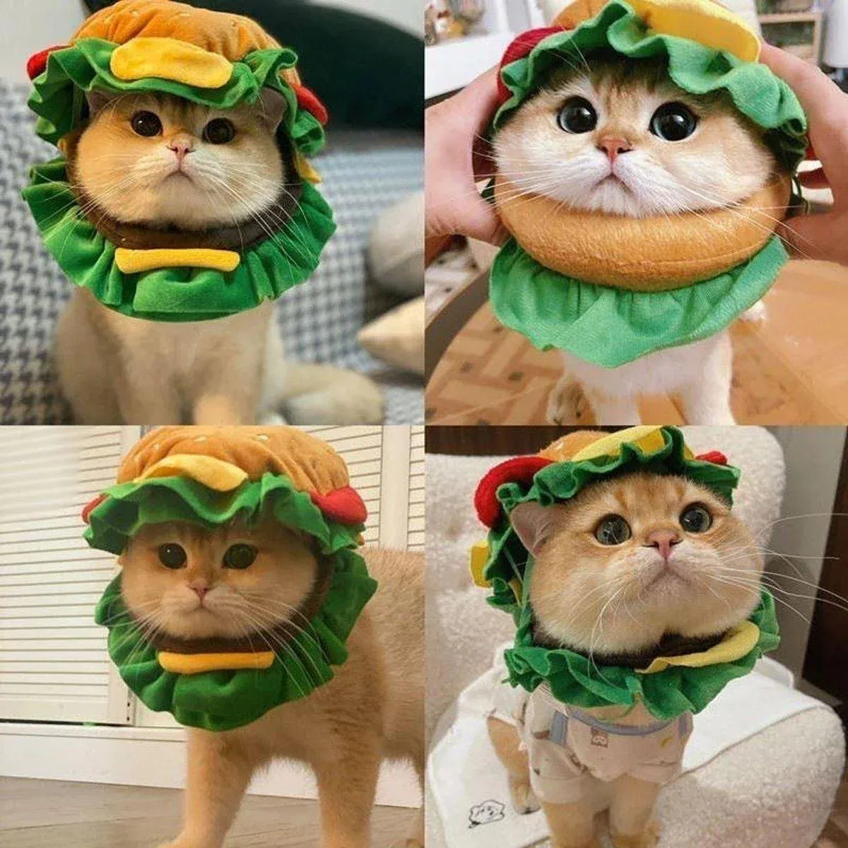 Cute Pet Hamburger Headgear Headdress