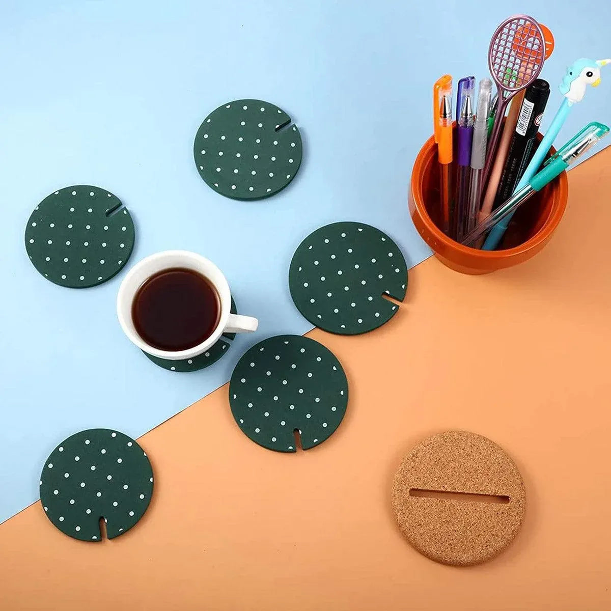 DIY Cactus Coaster Set with Pot