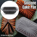 Rectangular Flower Pattern Cake Pan, Grey