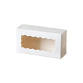 50PCS Kraft Paper Gift Box with Clear Window 10.5x3.5x5.5cm Khaki/White Sturdy - White