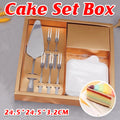 Stainless Steel Cake Knife Fork Plate Set With Candles For Party