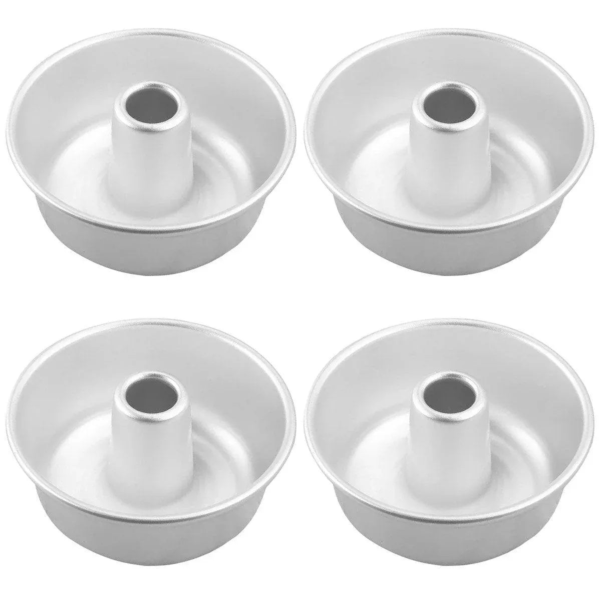 Non-Stick Hollow Centre Cake Moulds, 4 Inch, Set of 4