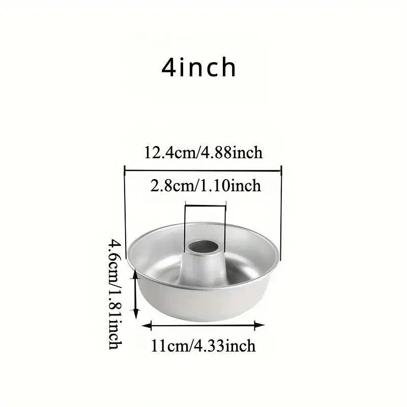 Non-Stick Hollow Centre Cake Moulds, 4 Inch, Set of 4