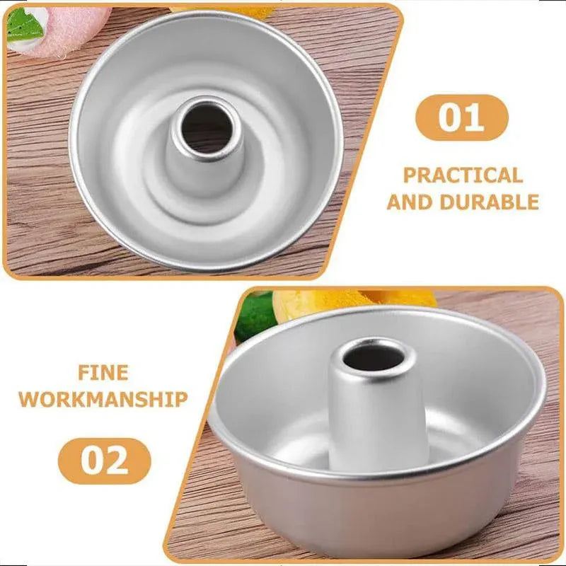 Non-Stick Hollow Centre Cake Moulds, 4 Inch, Set of 4