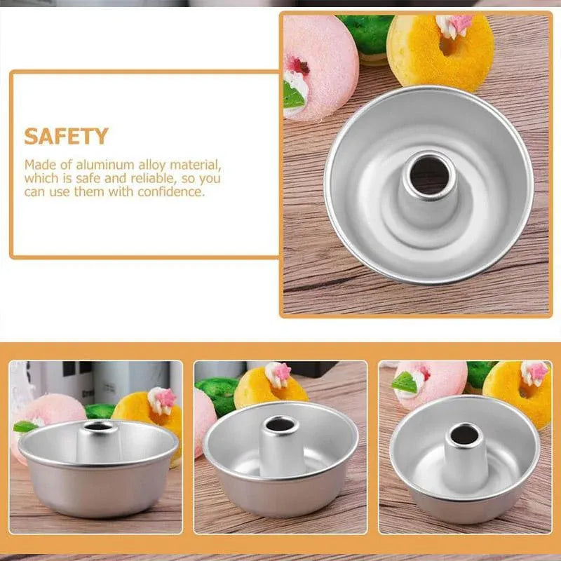 Non-Stick Hollow Centre Cake Moulds, 4 Inch, Set of 4