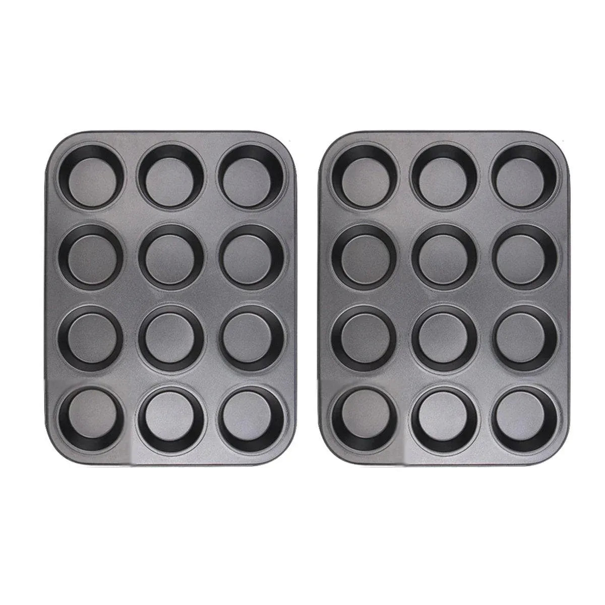 Non-Stick 12 Cup Round Cake Pans, Set of 2