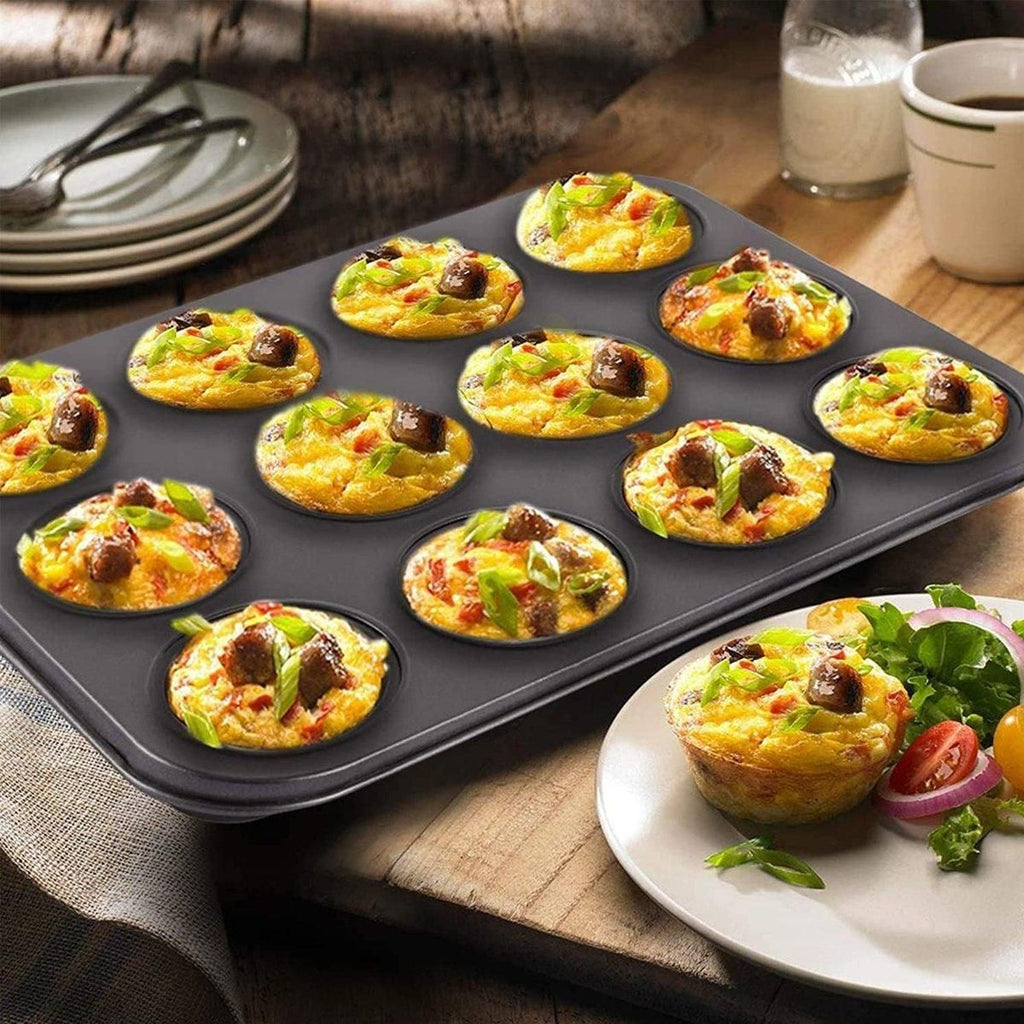 Non-Stick 12 Cup Round Cake Pans, Set of 2