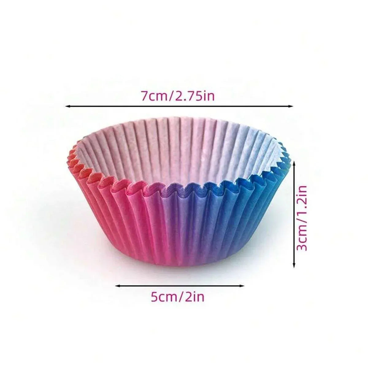 Gradient Colour Cupcake Paper Cases, Pack of 300