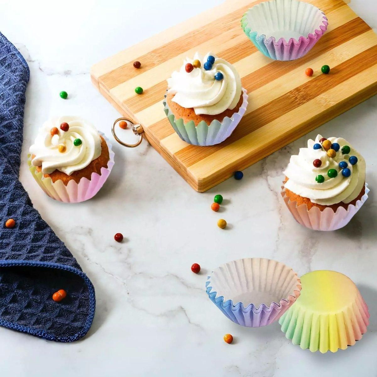 Gradient Colour Cupcake Paper Cases, Pack of 300