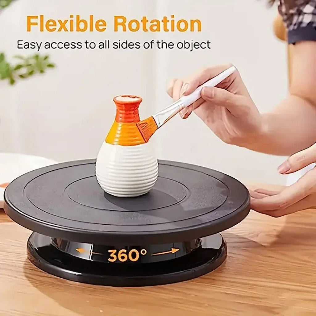 Rotating Cake Decorating Turntable, Black, 28 cm