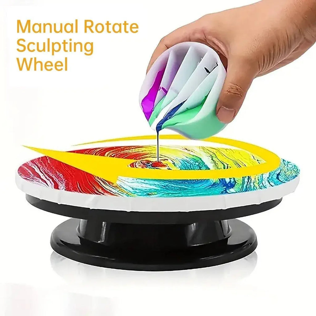 Rotating Cake Decorating Turntable, Black, 28 cm
