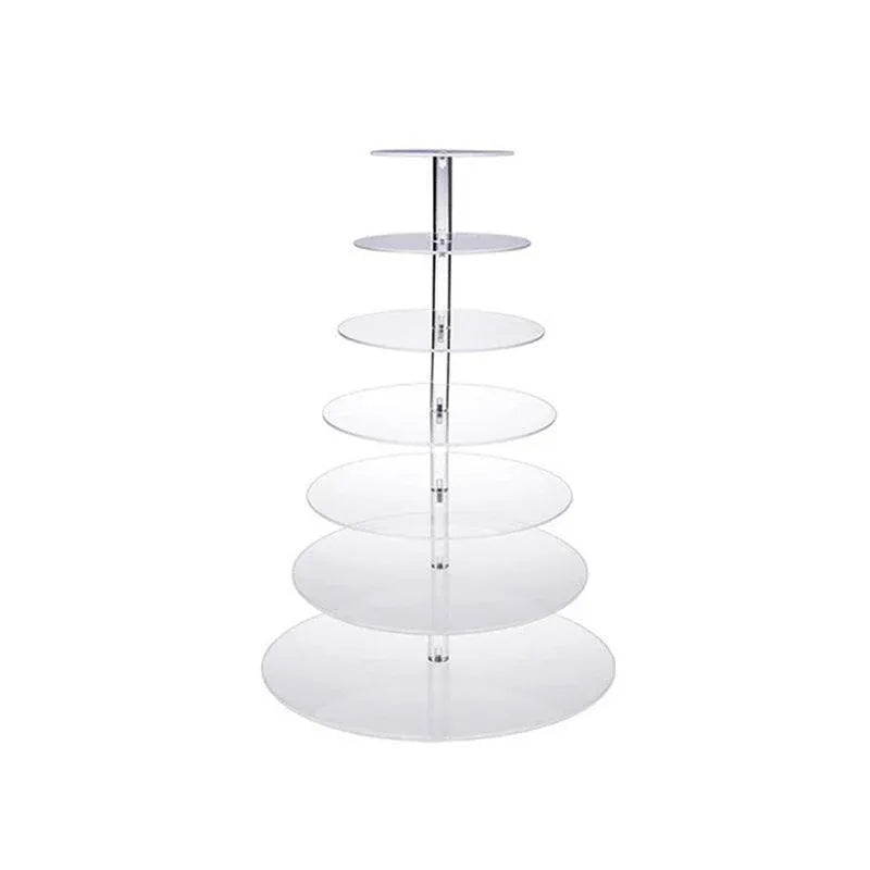 Clear Acrylic Round Cupcake Stand, 5 Tiers